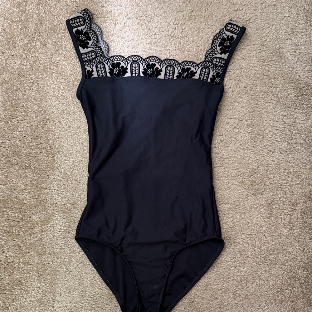 Wear Moi Arletty Black Leotard Size Medium